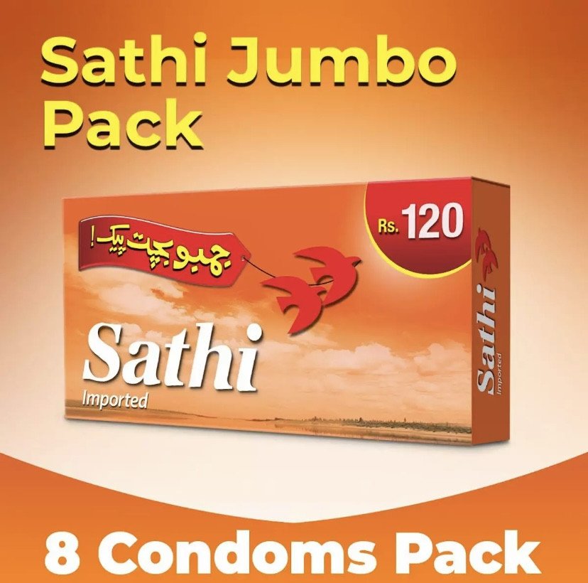Sathi Jumbo Condom Pack- Set of 8