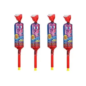 Chupa Chups Melody Pops Lollipop - Strawberry, (Pack Of 4 Pcs) , 15 gm x4