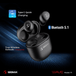 Sigma WAVE T1 TWS Wireless Earphone Bluetooth 5.1
