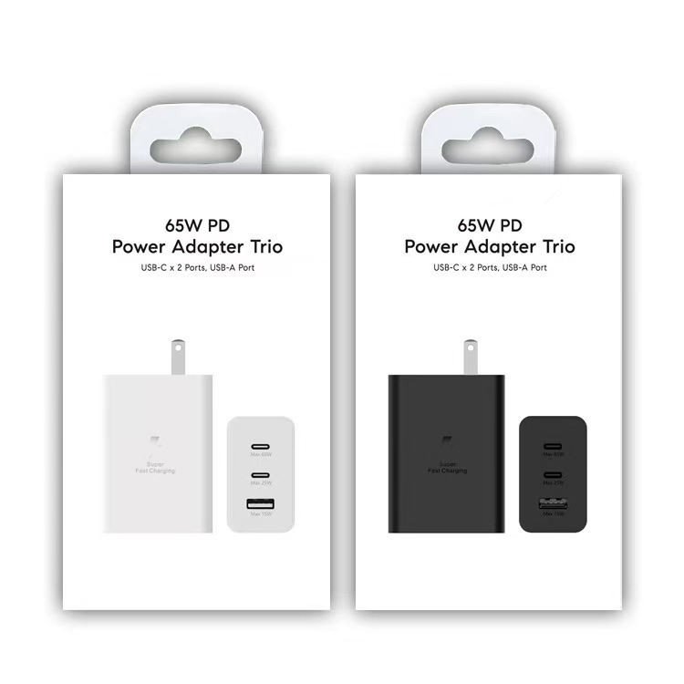 Original Box 65w Charger for Samsung Charger Us/eu/uk Pd Usb C Adapter Type C Travel Charger Cable for Samsung S24 S21 S23 Ultra