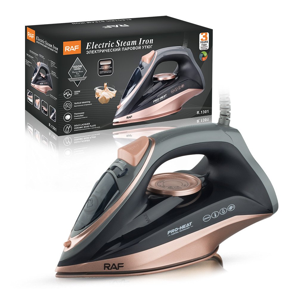 Household Handheld Electric Steam Iron Ceramic Soleplate Electric Steam Iron Thermostat Controlled Electric Iron