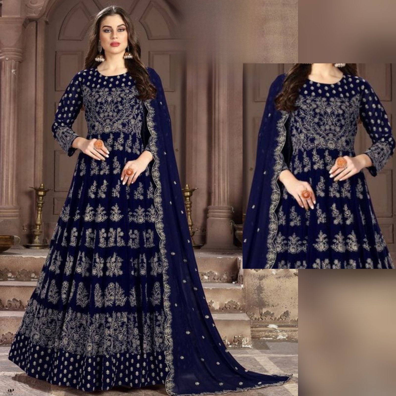 Women Chiffon Embroidered Dress FL-68 Unstitched