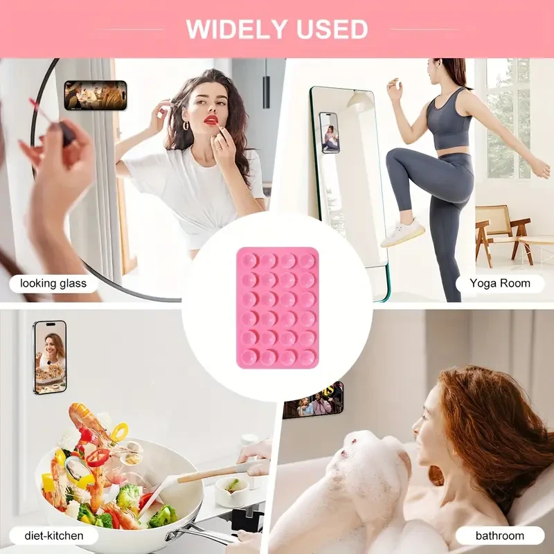 1PCS Silicone Suction Cup Phone Holder, Waterproof Adhesive Mobile Mount, Multi-Functional Portable Stick