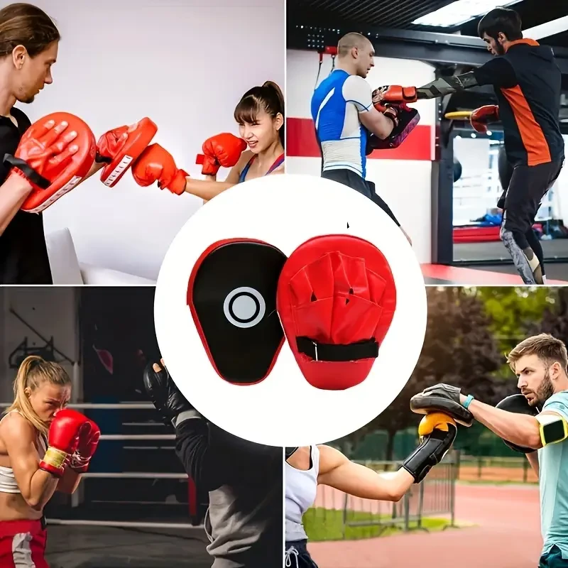 1pc Professional Boxing Impact PU Curved Hand Target - Shock Absorbing Training Hand Pad - Training Pad For Karate Boxing Muay Thai Or Sports